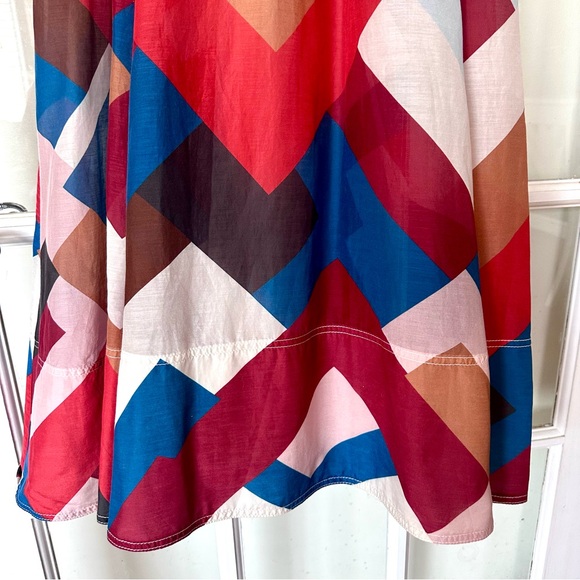 Banana Republic Colorful Geometric Maxi Dress Size 2 - Picture 11 of 16